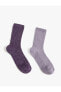 2'li Soket Çorap Seti Kırçıllı Çok Renkli