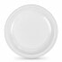 Set of reusable plates Algon Circular White Plastic 25 x 25 x 2,5 cm (6 Units)