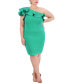Plus Size Ruffled One-Shoulder Dress