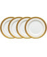 Odessa Gold Set of 4 Bread Butter and Appetizer Plates, Service For 4