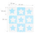 45 x Puzzlematte Sterne weiß-blau