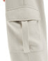 Фото #4 товара ASOS DESIGN straight scuba joggers in beige with cargo pockets