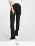 Фото #1 товара Bershka Tall split hem flare in black