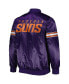 ფოტო #3 პროდუქტის Men's Purple Phoenix Suns Pick and Roll Satin Full-Snap Varsity Jacket