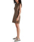 Фото #4 товара Women's Belen Faux-Leather Cap-Sleeve Dress