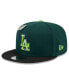 Фото #3 товара Men's Green/Black Los Angeles Dodgers Sour Apple Big League Chew Flavor Pack 9FIFTY Snapback Hat