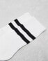 ASOS DESIGN 5 pack sport socks in white with black stripe