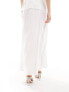 Vila Bridal satin maxi skirt co-ord in white