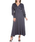 Фото #1 товара Women's Plus Size Bishop Sleeves Maxi Dress