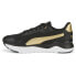 Фото #3 товара Puma R78 Voyage Distressed Lace Up Womens Black, Gold Sneakers Casual Shoes 386