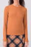 Фото #5 товара Женская блузка приталенного кроя с удлиненным рукавом - светло-коричневая Factory Price
