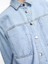 Фото #3 товара New Look oversized denim shirt in blue