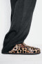 ANIMAL PRINT LEATHER CLOGS