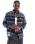 Lee borg sherpa check overshirt in blue