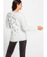 Women's Long Sleeve h Pattern Boat Neck Sweater