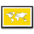 Фото #1 товара Gerahmtes Bild Map Of The World Yellow
