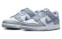 Фото #3 товара Кеды Nike Dunk Low GS FJ4668-400 синие/белые 符合时尚潮流 防滑减震 低帮款 可回收材料