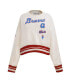 Фото #1 товара Women's Cream Atlanta Braves Retro Classic Fleece Pullover Sweatshirt