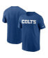 Фото #1 товара Men's Royal Indianapolis Colts Team Wordmark T-shirt