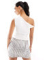 Kaiia slinky off shoulder top in white