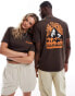 Napapijri Niu mountain backprint t-shirt in brown