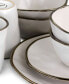 Фото #2 товара Textured, Uneven Dimpled Design Ricardo 16 Piece Stoneware Dinnerware Set, Service for 4