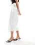 Фото #4 товара Never Fully Dressed Jaspre linen wrap midaxi skirt in white