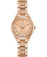 ფოტო #1 პროდუქტის Women's Sutton Diamond-Accent Rose Gold-Tone Stainless Steel Bracelet Watch 28mm