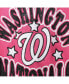 Big Girls Pink Washington Nationals Jersey Stars V-Neck T-shirt