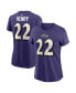 ფოტო #1 პროდუქტის Women's Derrick Henry Purple Baltimore Ravens Player Name Number T-Shirt