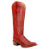 Фото #2 товара Justin Boots Whitley Embroidered 15 Inch Square Toe Cowboy Womens Red Casual Bo