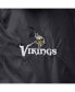 Фото #2 товара Men's Black Minnesota Vikings Coaches Classic Raglan Full-Snap Windbreaker Jacket