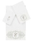 Textiles Turkish Cotton Monica Embellished Towel 3 Piece Set - Dark Gray Bath Towel Set - фото #1