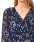 Women's Floral-Print V-Neck Button-Front Blouse