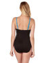 Magicsuit 166860 Womens Tummy Control Two Tone One Piece Swimsuit Azura Size 14