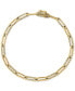 ფოტო #1 პროდუქტის EFFY® Diamond Paperclip Link Bracelet (7/8 ct. t.w.) in 14k Gold