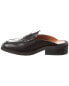 Фото #2 товара Ganni Wide Welt Squared Toe Leather Mule Women's Black 35