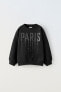 Paris sweatshirt with rhinestones