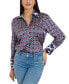 ფოტო #1 პროდუქტის Women's Alexandra Long-Sleeve Button-Up Shirt