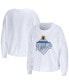 Фото #1 товара Women's White Kentucky Wildcats Diamond Long Sleeve Cropped T-shirt