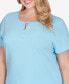 ფოტო #5 პროდუქტის Plus Size Feeling The Lime Short Sleeve Top