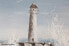 Acrylbild handgemalt Leuchtturm in Sicht