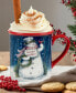 Snowman Greetings Mugs, Set of 4