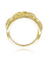 ფოტო #2 პროდუქტის RA 14K Gold Plated Clear Cubic Zirconia linked Cocktails Ring