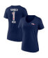 ფოტო #1 პროდუქტის Women's Navy Denver Broncos Team Mother's Day V-Neck T-shirt