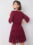 Фото #7 товара Женское платье с вырезом на завязках бордовый цвет Factory Price