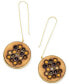 ფოტო #1 პროდუქტის 18k Gold-Plated Mixed Gemstone Honeycomb Drop Earrings