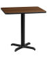 24"X30" Rectangular Laminate Table With 22"X22" Table Height Base