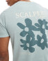 Scalpers – T-Shirt in Hellgrün mit Blumenprint