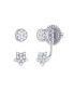 ფოტო #1 პროდუქტის Moon Transformation Star Design Sterling Silver Diamond Stud Women Earring